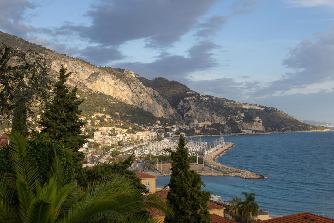Villa L'Ensoleillee Vue Panoramique Mer, 250 M De La Plage Et Du Centre Ville Ментона Экстерьер фото