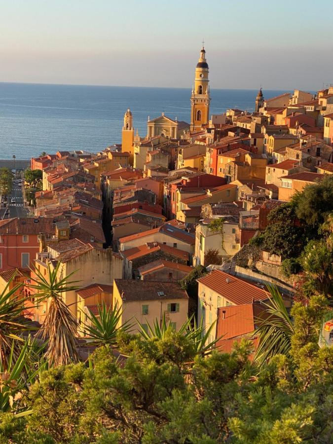 Villa L'Ensoleillee Vue Panoramique Mer, 250 M De La Plage Et Du Centre Ville Ментона Экстерьер фото