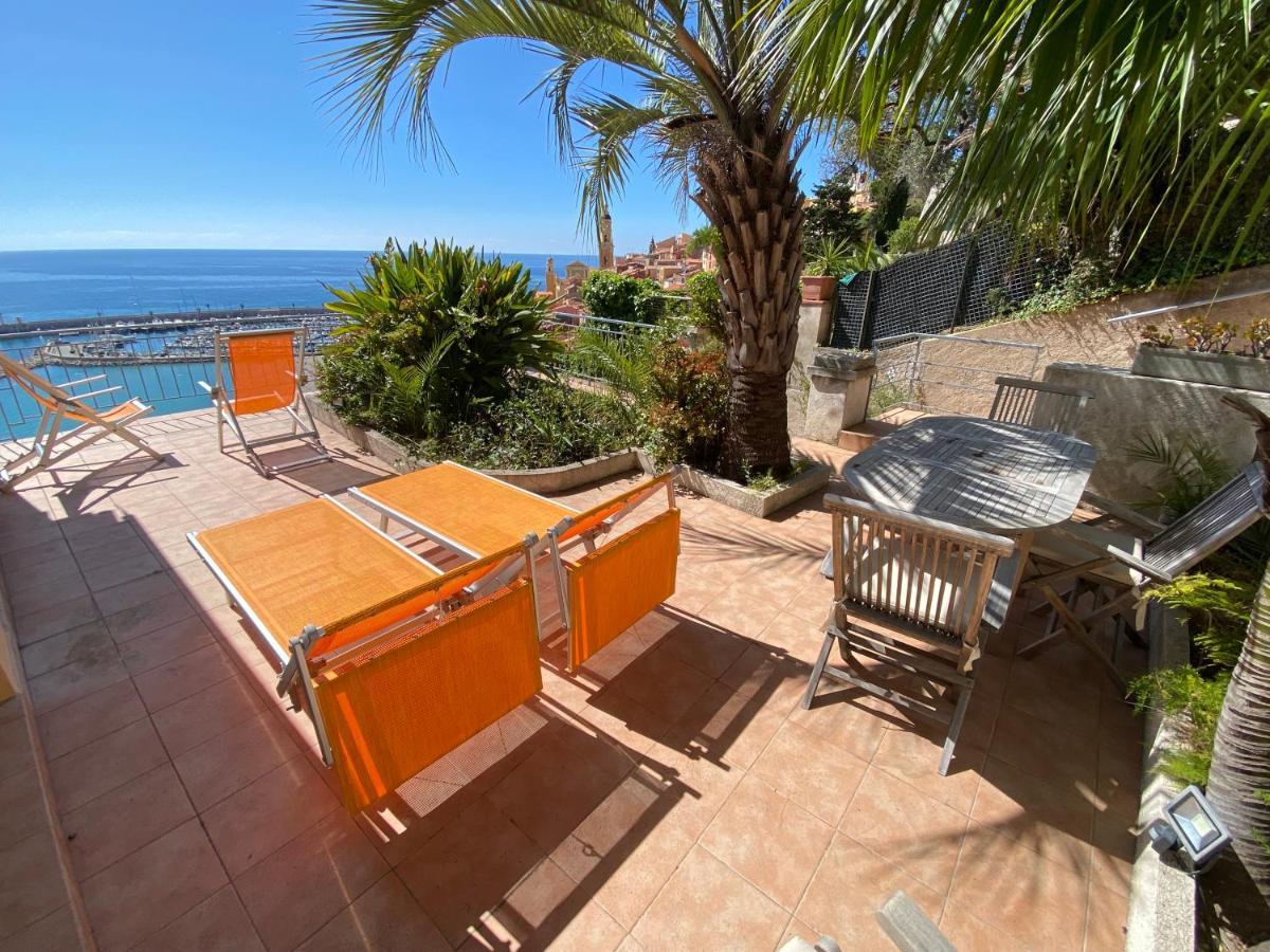 Villa L'Ensoleillee Vue Panoramique Mer, 250 M De La Plage Et Du Centre Ville Ментона Экстерьер фото
