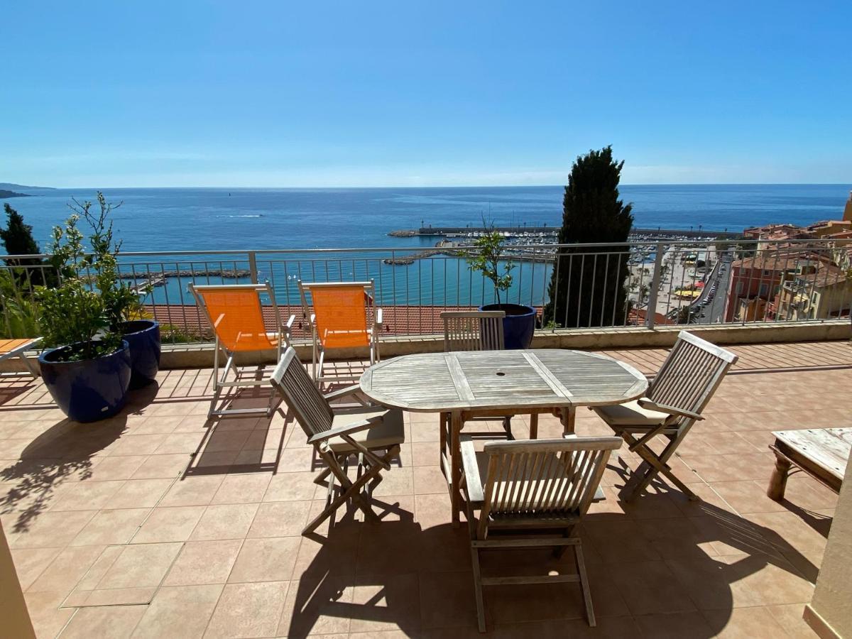 Villa L'Ensoleillee Vue Panoramique Mer, 250 M De La Plage Et Du Centre Ville Ментона Экстерьер фото