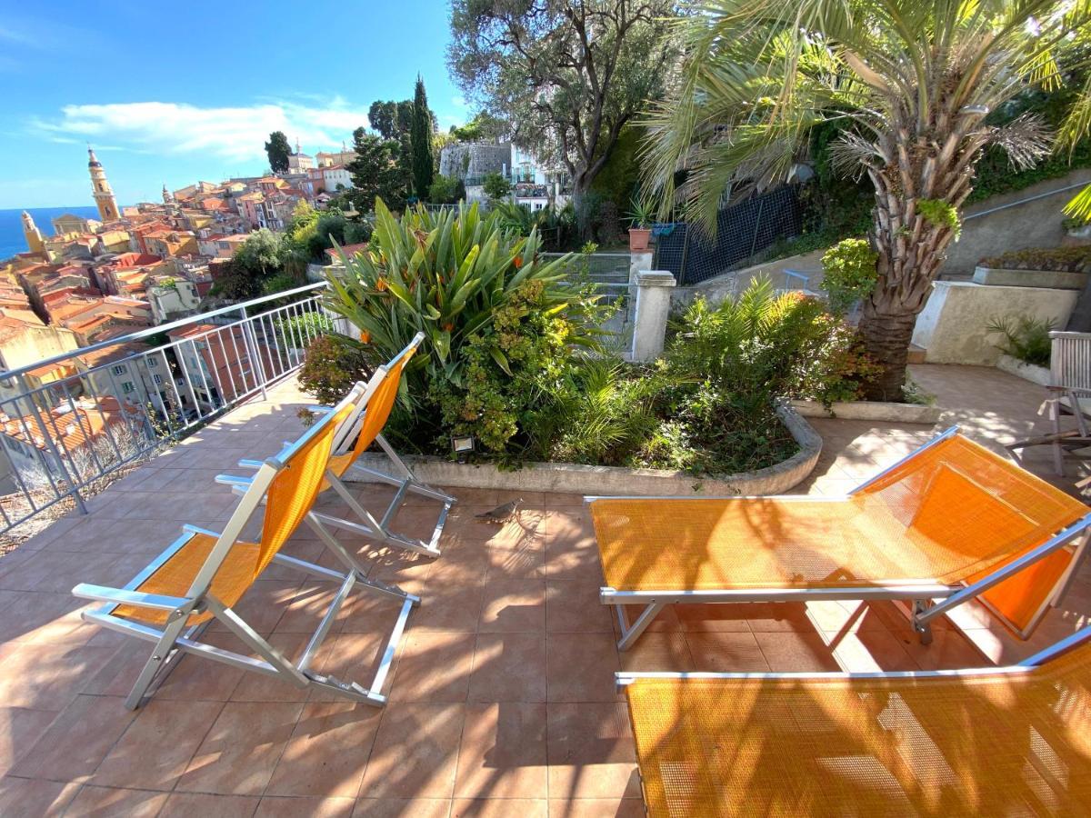 Villa L'Ensoleillee Vue Panoramique Mer, 250 M De La Plage Et Du Centre Ville Ментона Экстерьер фото