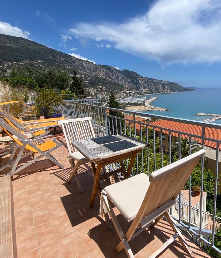 Villa L'Ensoleillee Vue Panoramique Mer, 250 M De La Plage Et Du Centre Ville Ментона Экстерьер фото